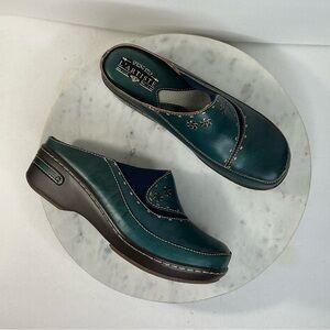 Spring Step L'artiste Chino Blue Teal clog Size 41
